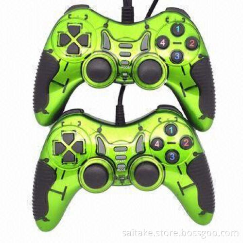 Double USB/Vibration Joypads with 12-fire/8-directional Buttons and Two Analog Sticks